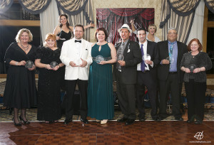 Among 2014 Business of the Year Award Winners is, third from right, ZRFM's Jonathan Feinstein. Photo courtesy Claudia Halip.